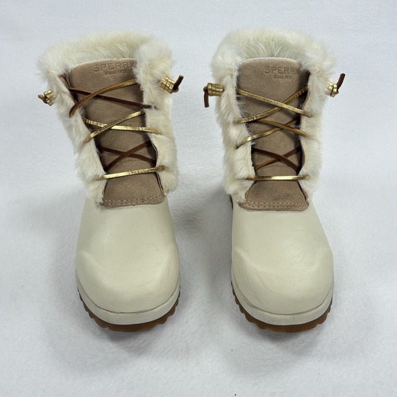 Sperry Maritime Repel Suede Boots Fur Womens 6.5 Sand Thinsulate Waterproof Snow - Picture 6 of 11